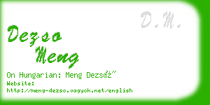 dezso meng business card